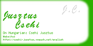 jusztus csehi business card